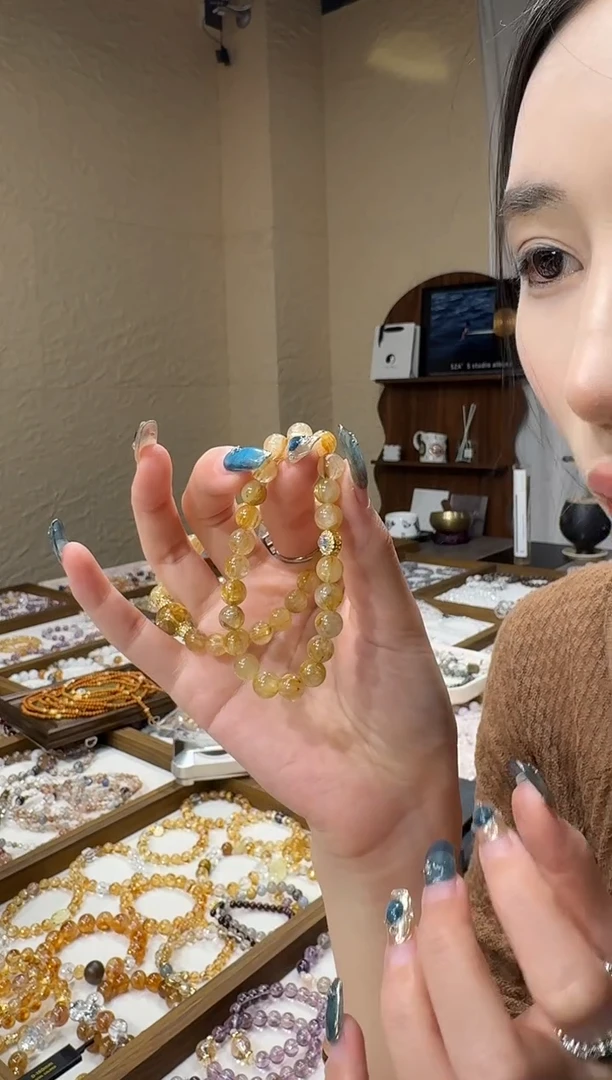 水晶摆件未镶嵌钛金 琉璃