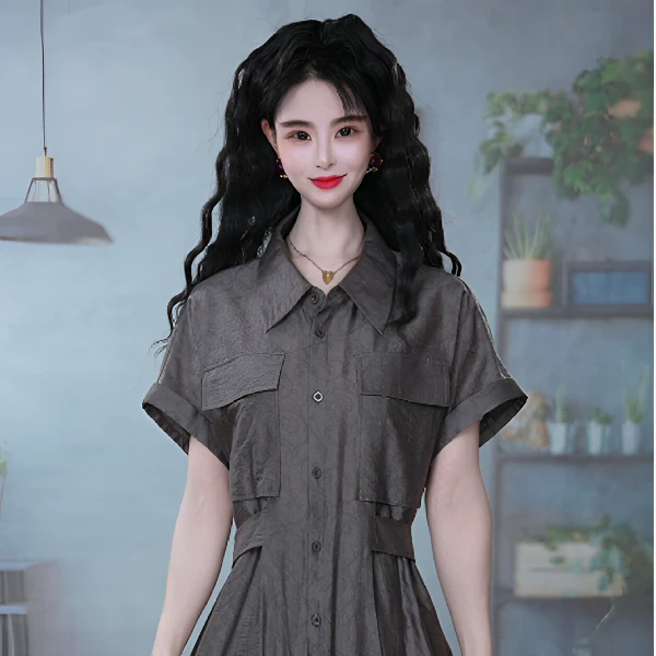 2025新款气质减龄优雅大气收腰显瘦精致简约百搭洋气连衣裙M-4XL