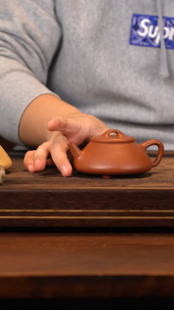 茶壶紫砂99纯红降坡任瓢