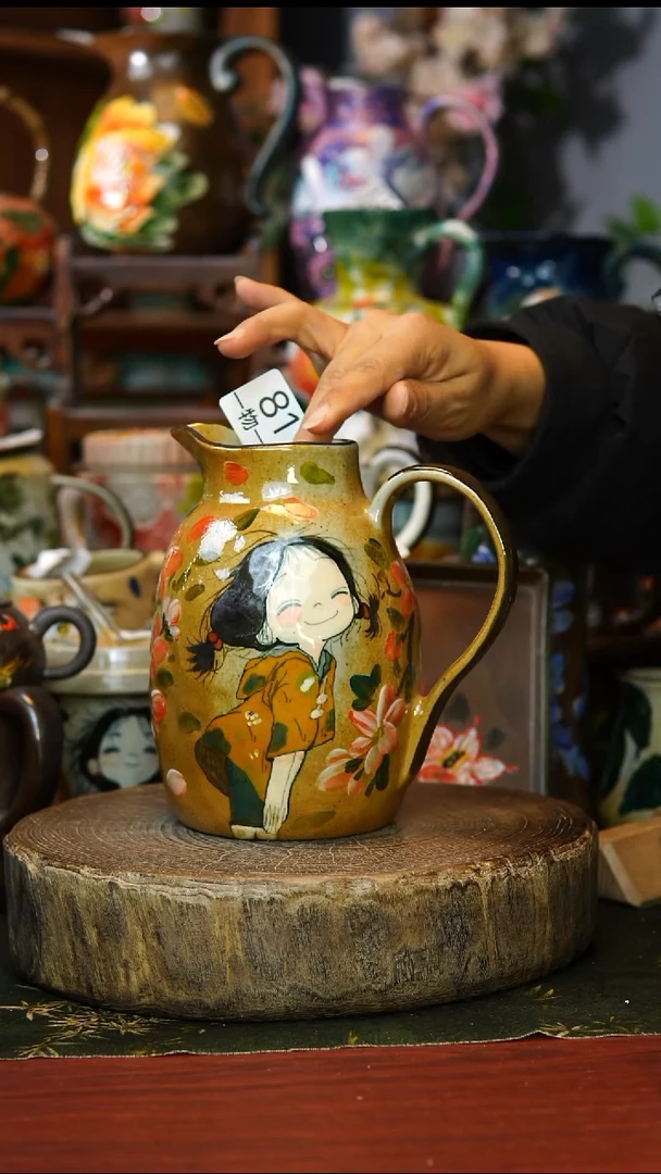 陶瓷204景德镇手工手绘釉下彩