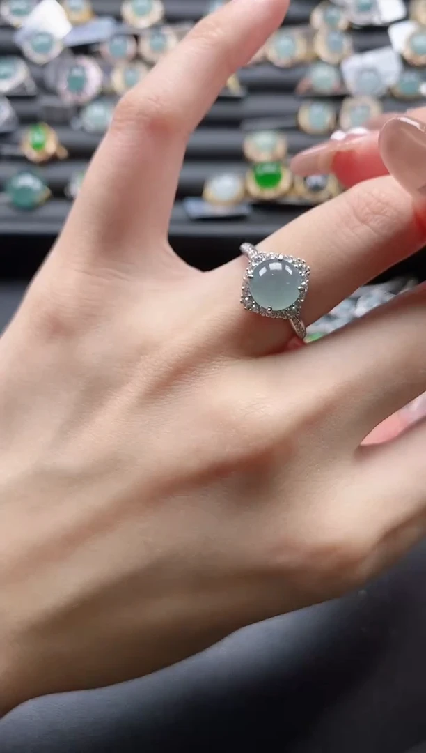 【闪购商品】翡翠戒指银S925镶嵌51151