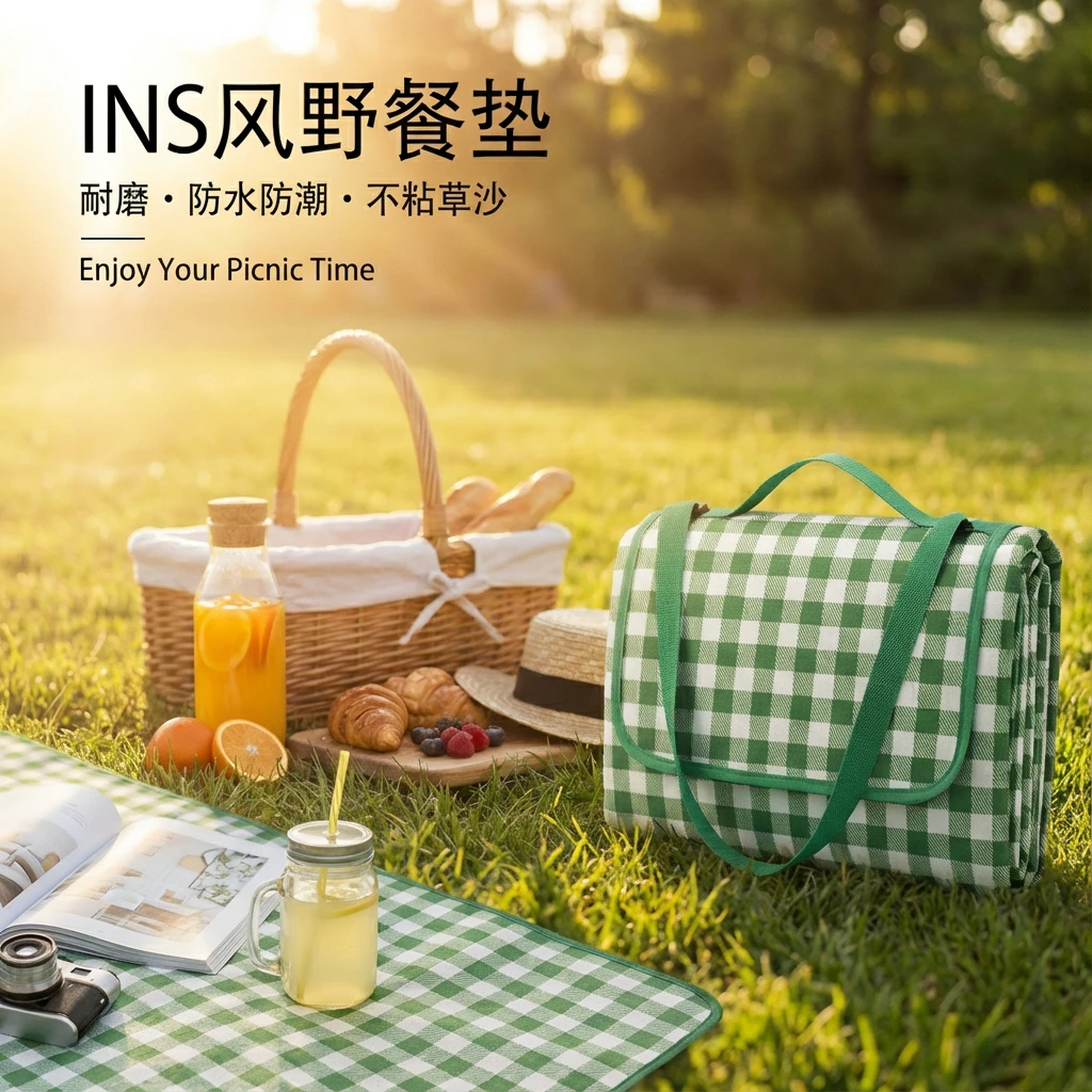 加厚野餐垫户外可折叠打地铺地垫坐垫露营装备野餐露营垫子