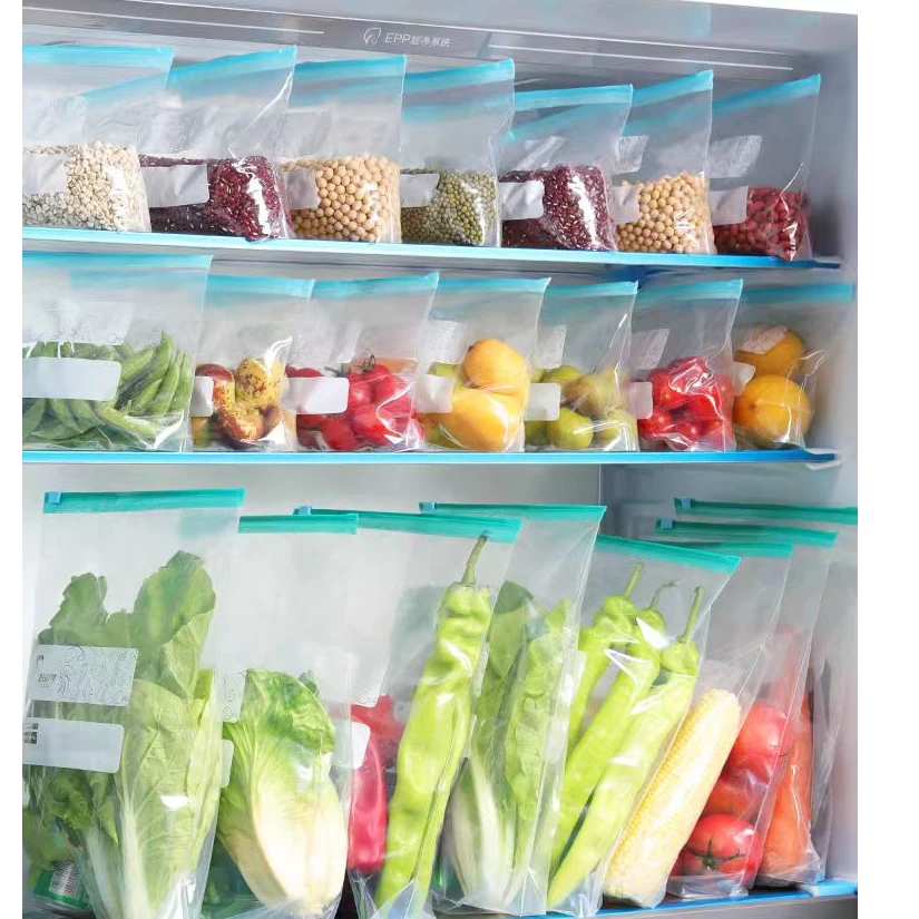 保鲜袋密封冷冻专用滑锁袋家用食品速封袋经济装封口拉链式闪封袋