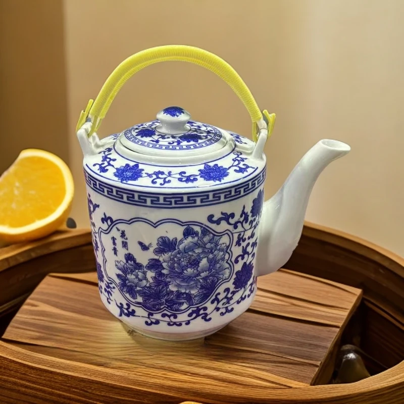 花开富贵陶瓷提凉壶