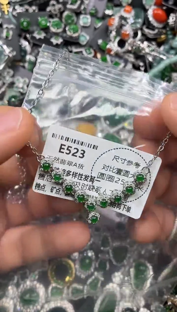颈饰未镶嵌翡翠E523项链
