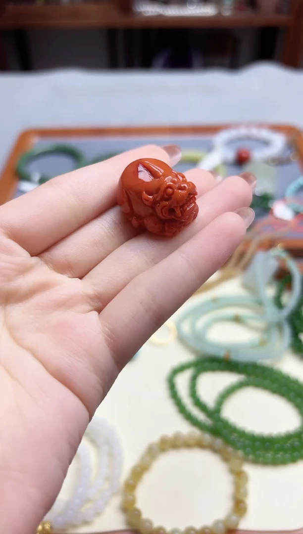 颈饰未镶嵌南红玛瑙南红貔貅吊坠TX编绳