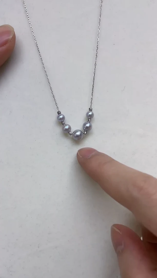 颈饰银S925镶嵌海水珍珠