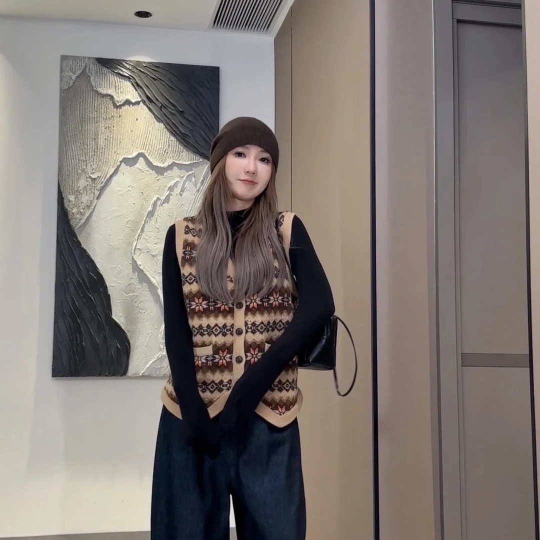 AMAZING IN | 1oo%羊毛 | 费尔岛提花马甲 A250910-AI59CSWMJ101