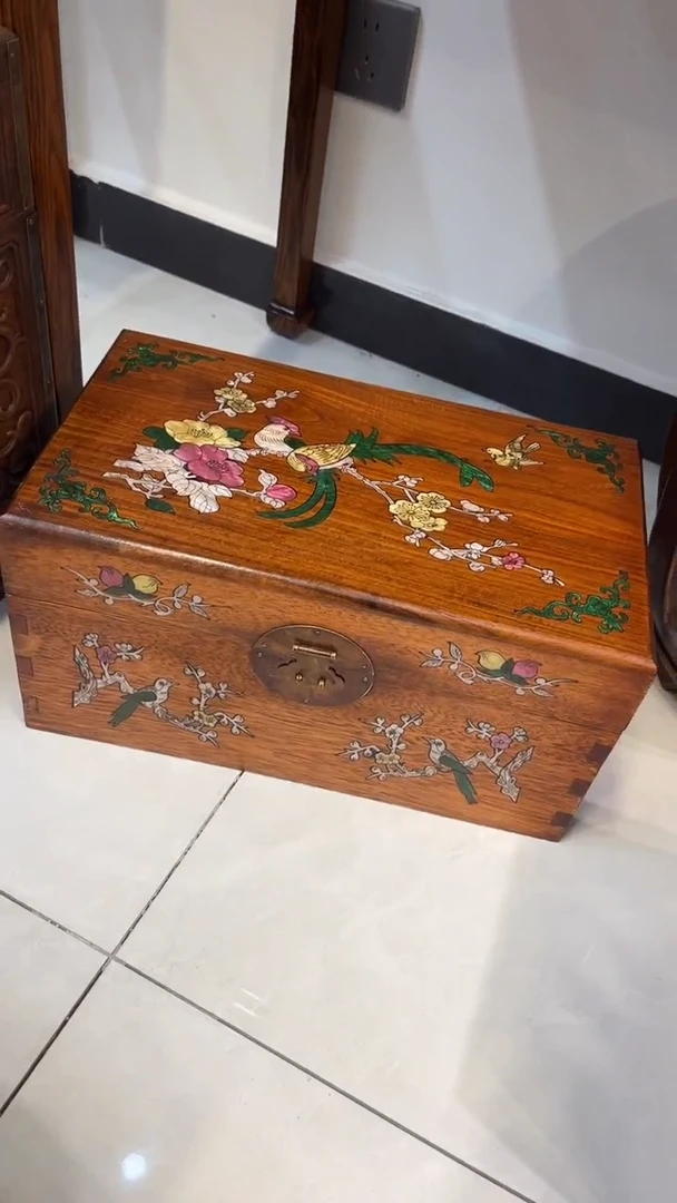 【闪购商品】木锦上添花螺钿首饰箱