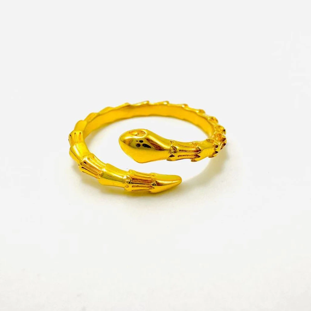 足银戒指 灵蛇戒指  精美时尚大气