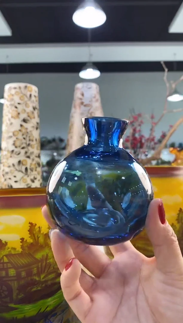 慕忆家手作琉璃花瓶微瑕