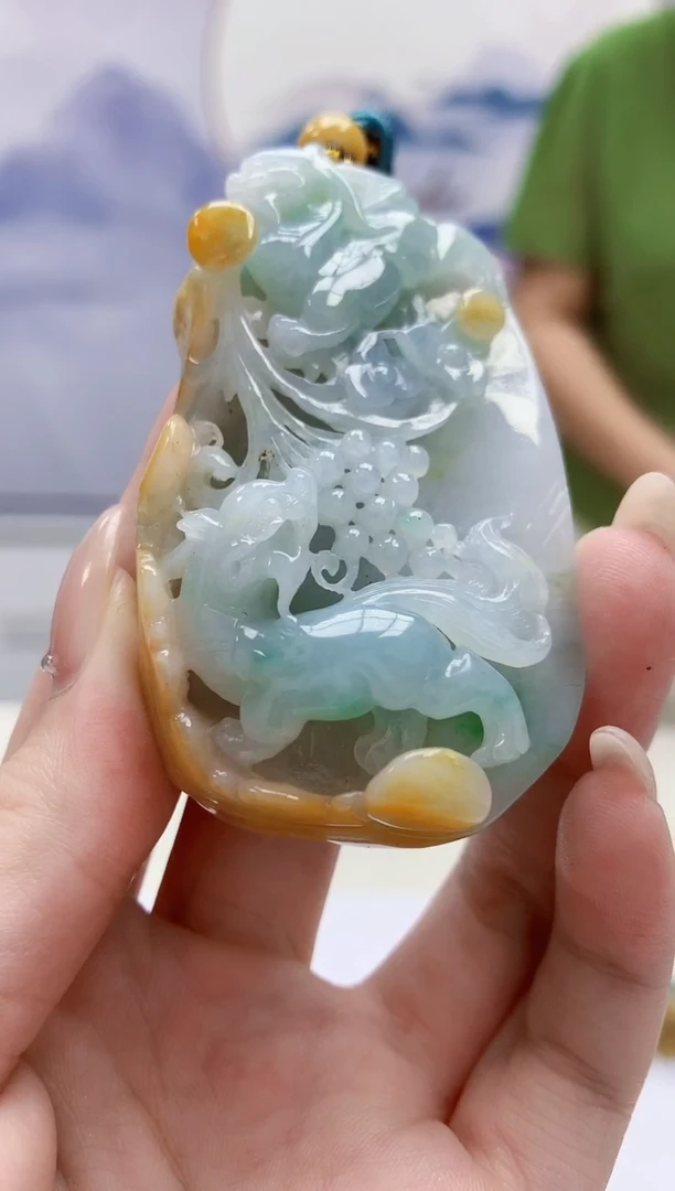 定制翡翠未镶嵌4902jw-毛货挂件133