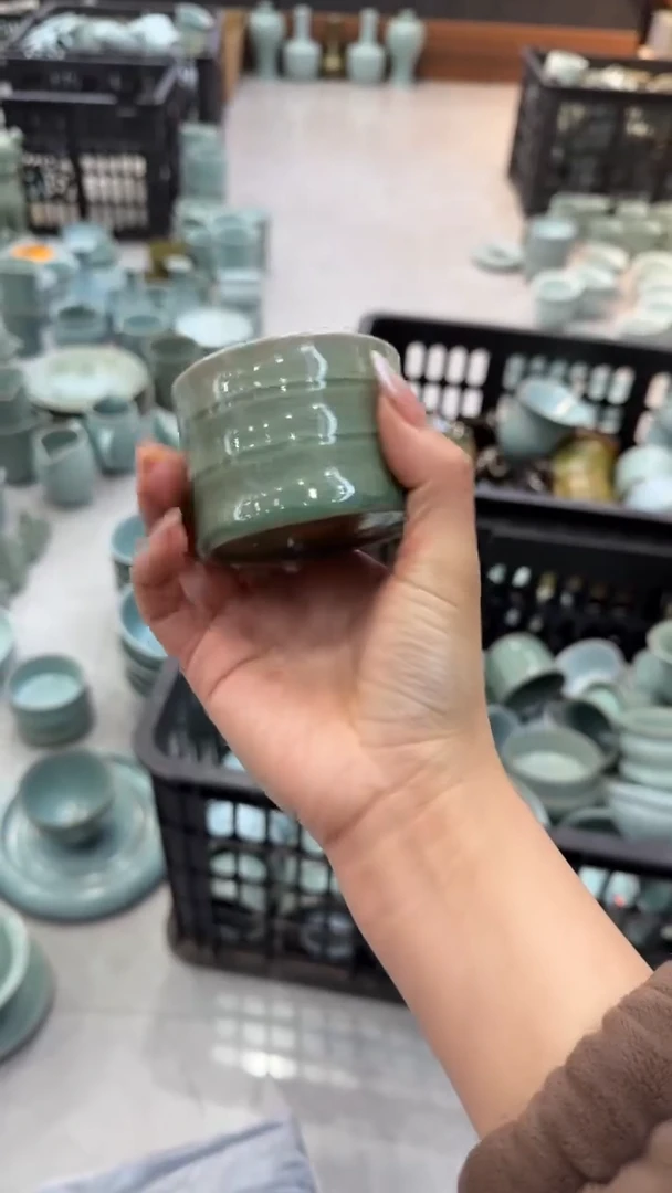 其他仿古绿竹节杯大瑕80