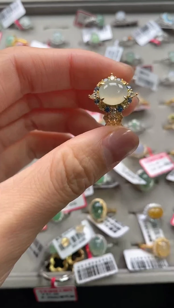 【闪购商品】翡翠戒指银S925镶嵌11111--1