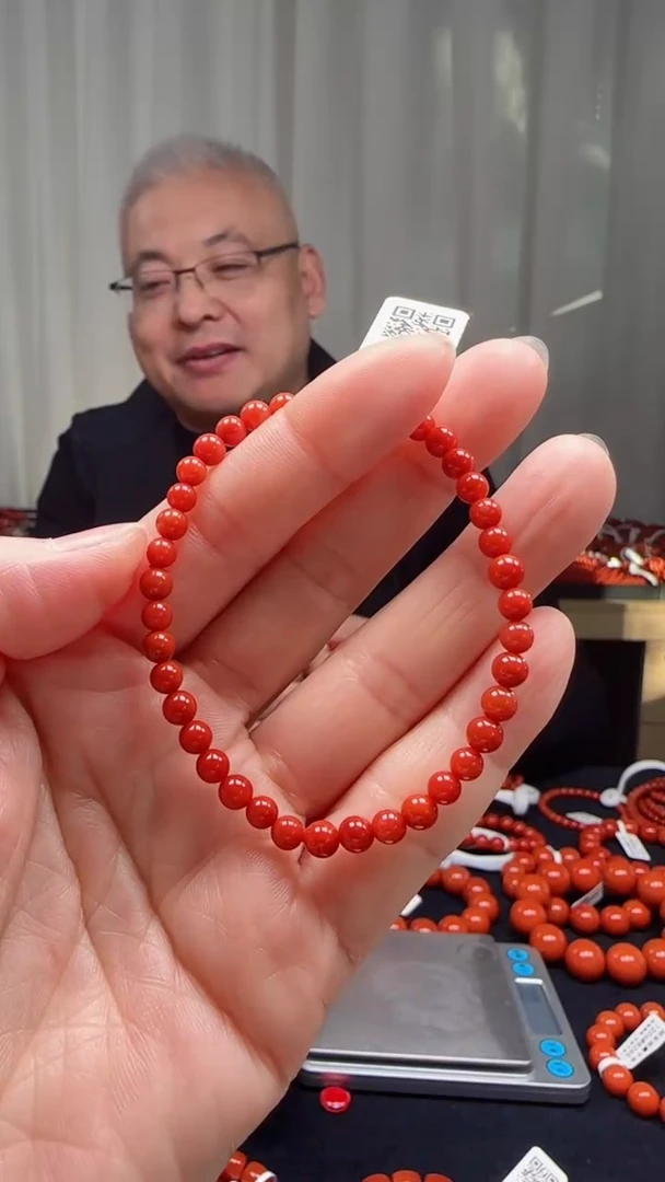 未镶嵌多样性发一件南红玛瑙【高货】锦红4mm保山圆珠单圈