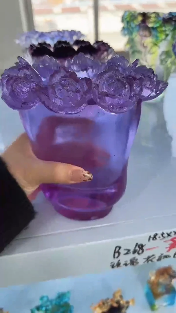 手工艺品琉璃紫罗兰
