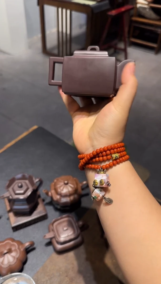 茶壶紫砂海**色亚明四方