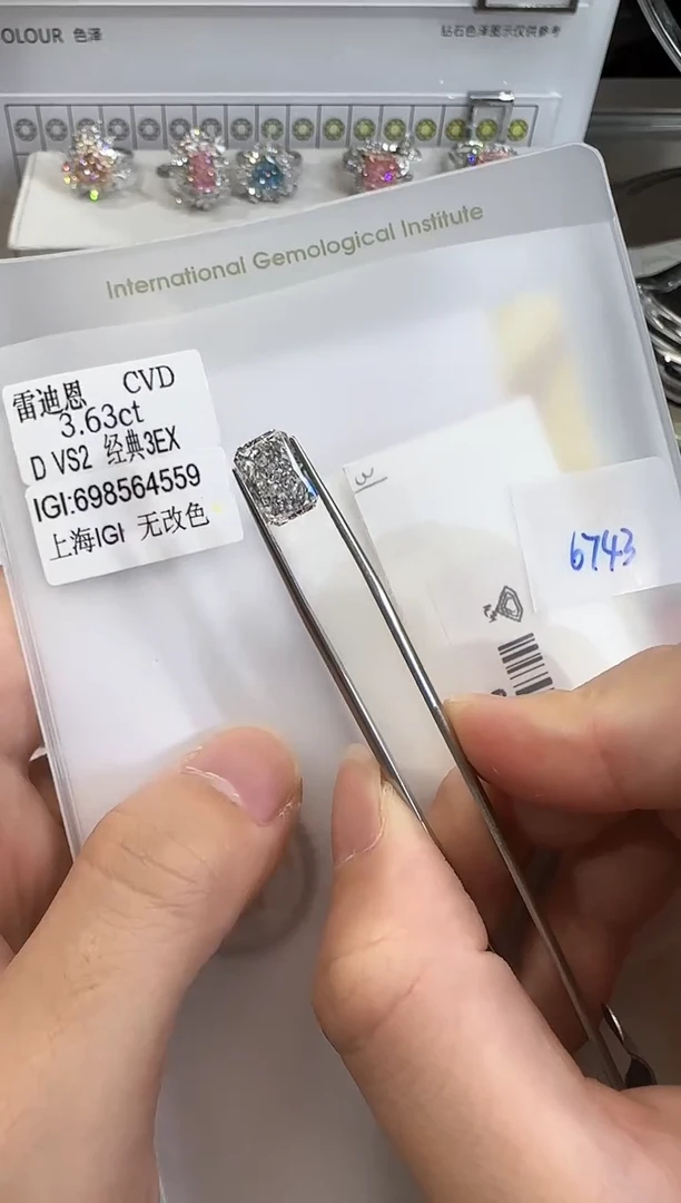 裸石实验室培育钻石@ 3.63ct 先鉴赏，再定制！