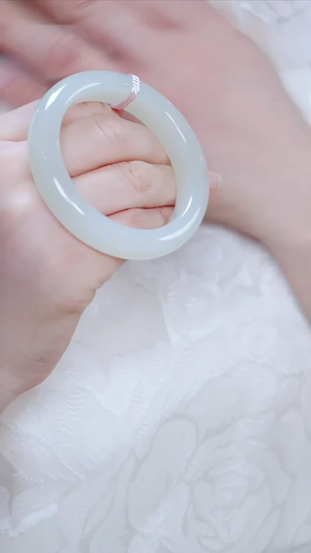 和田玉手镯未镶嵌21【】圈口54