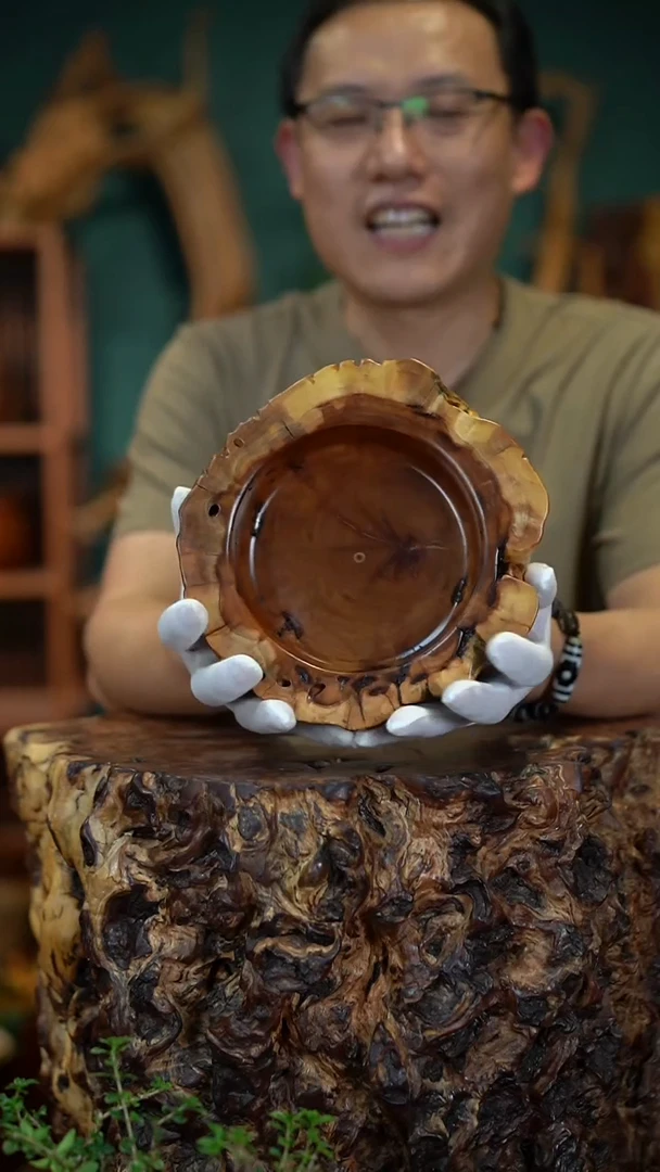 枣木雷击枣木烟缸