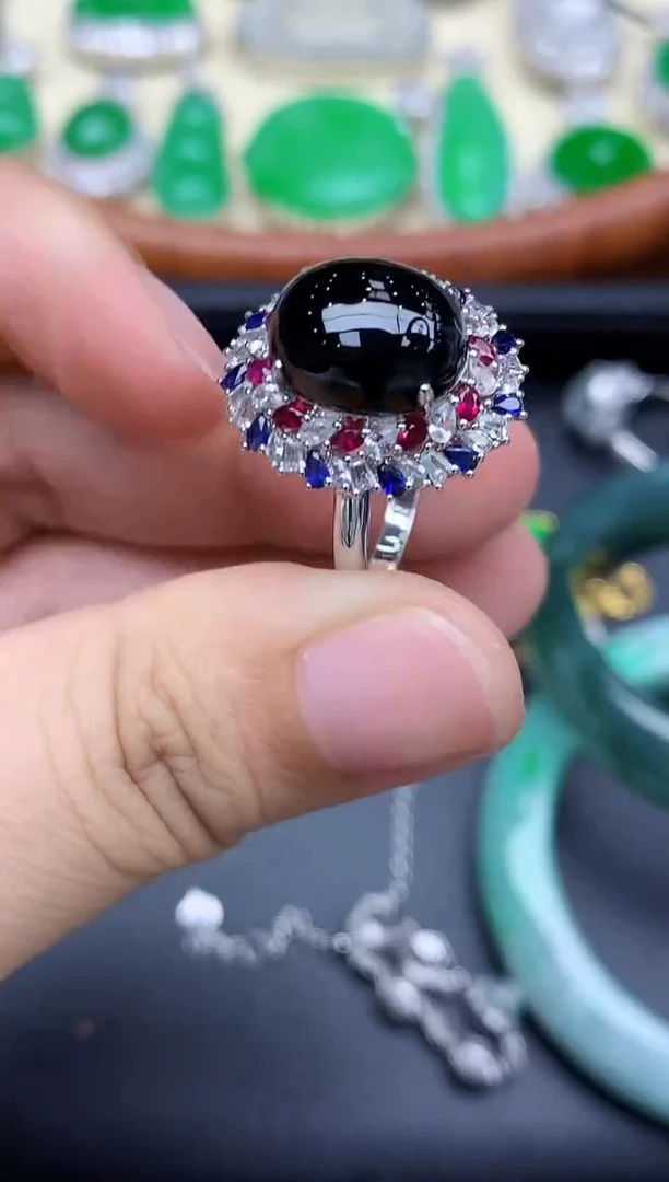 18K金镶嵌戒指翡翠669-中国好珍宝