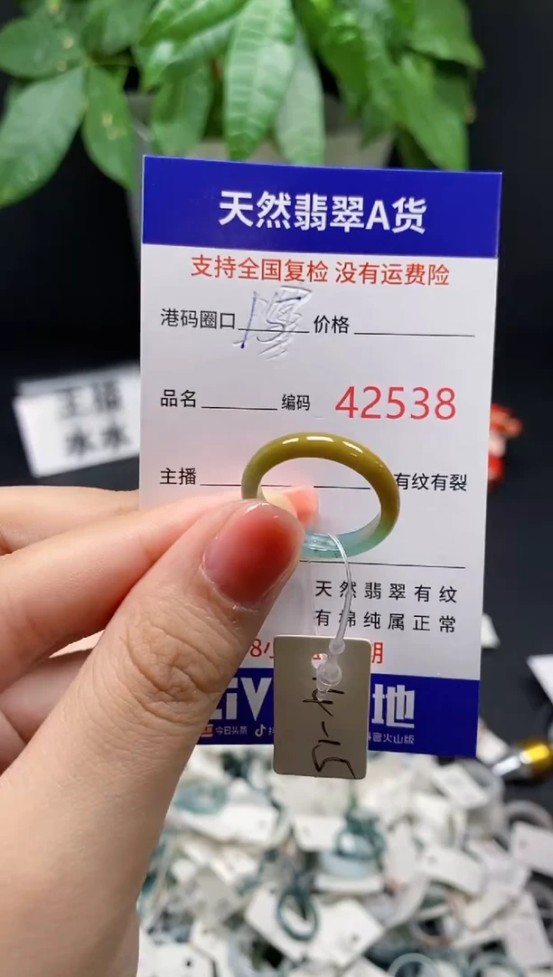 翡翠戒指未镶嵌 天然翡翠戒圈2538