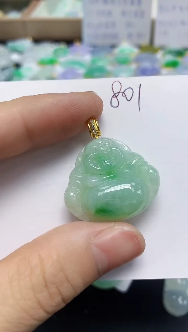 翡翠未镶嵌颈饰天然缅甸翡翠A货