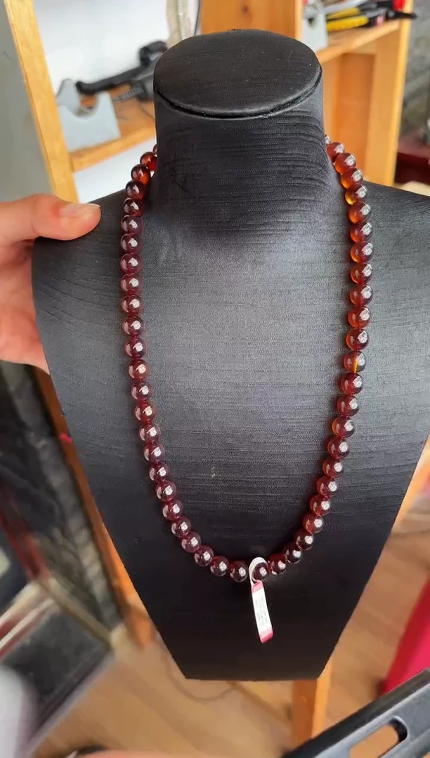 手串琥珀未镶嵌缘*#65缅甸琥珀紫罗兰手串11mm