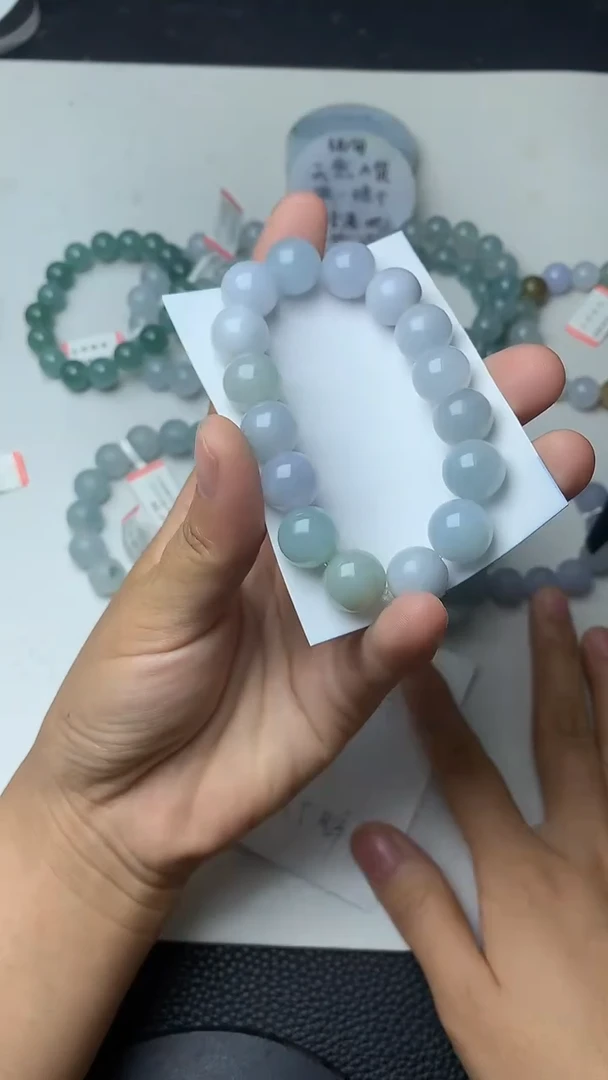 翡翠未镶嵌颈饰珠子12