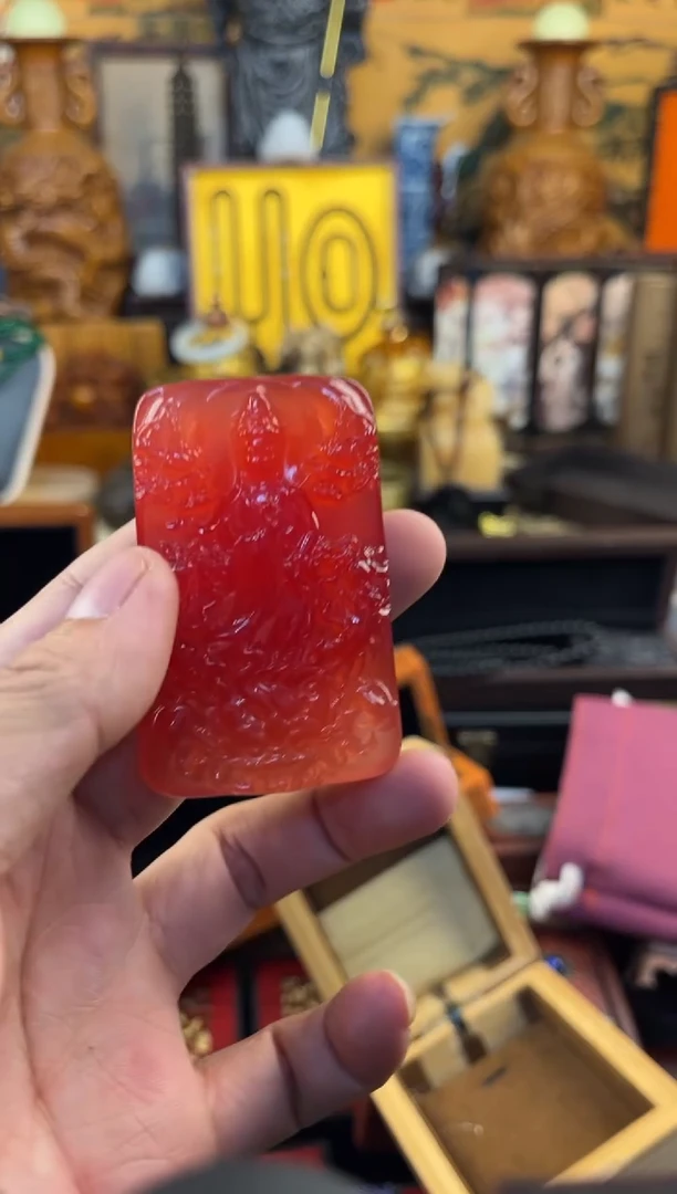 滴血莲花菩提把件直播间所见即所得