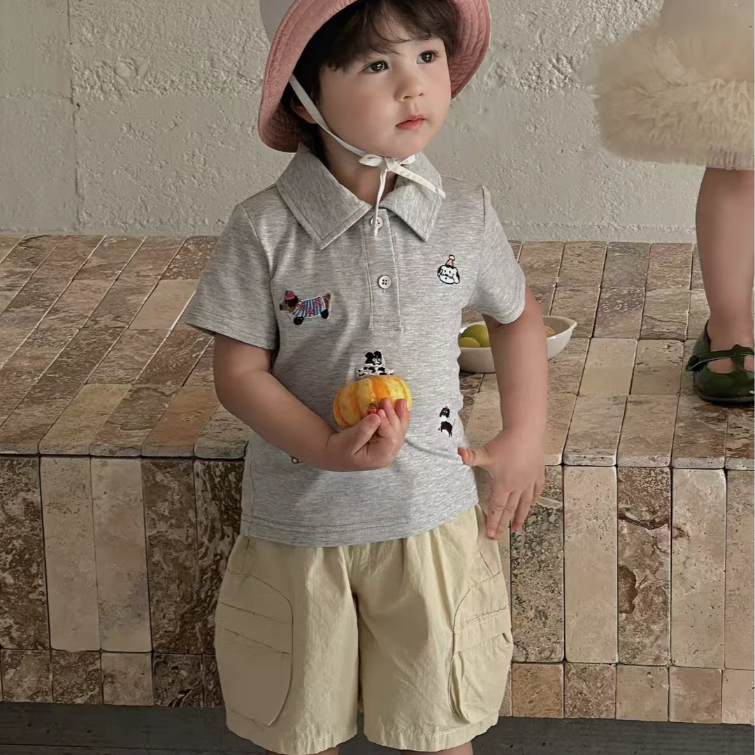 【hua bian家】儿童夏季短袖T恤裤子套装单件版