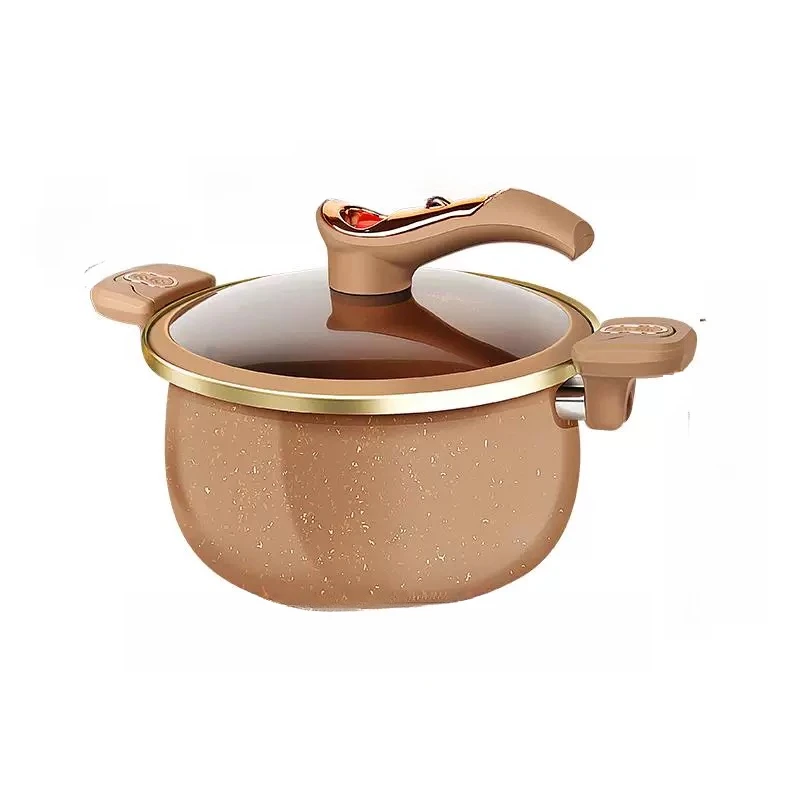 陶土微压汤锅家用多功能加厚不粘锅汤锅炖煮锅燃气电磁炉通用