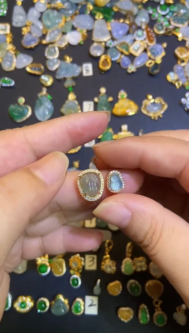 吊坠(不含链)银S925镶嵌翡翠1