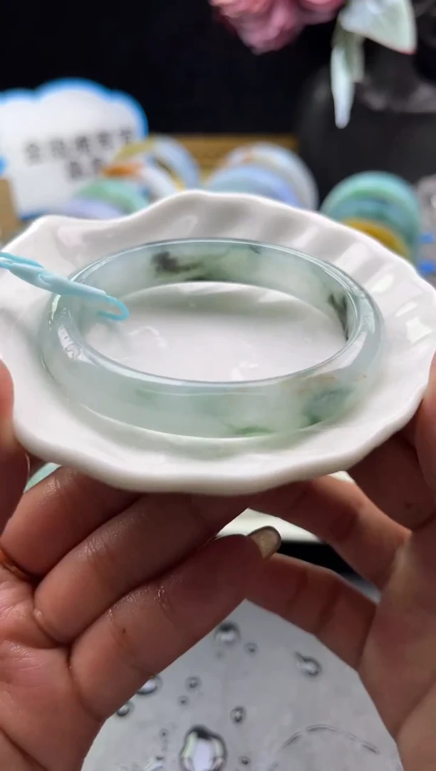 未镶嵌手镯定制翡翠54-55贵妃