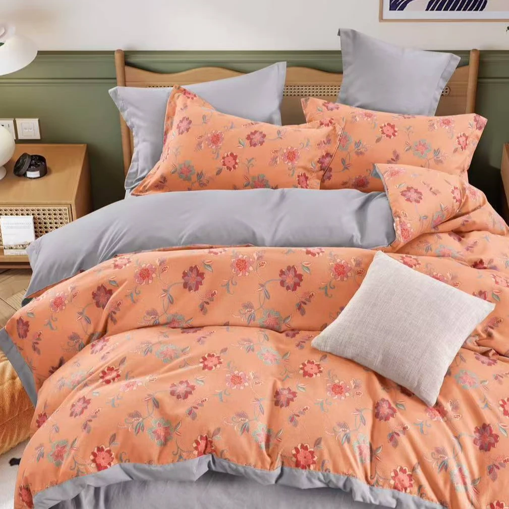 （多尺寸被罩）双层纱复古花单人双人被罩