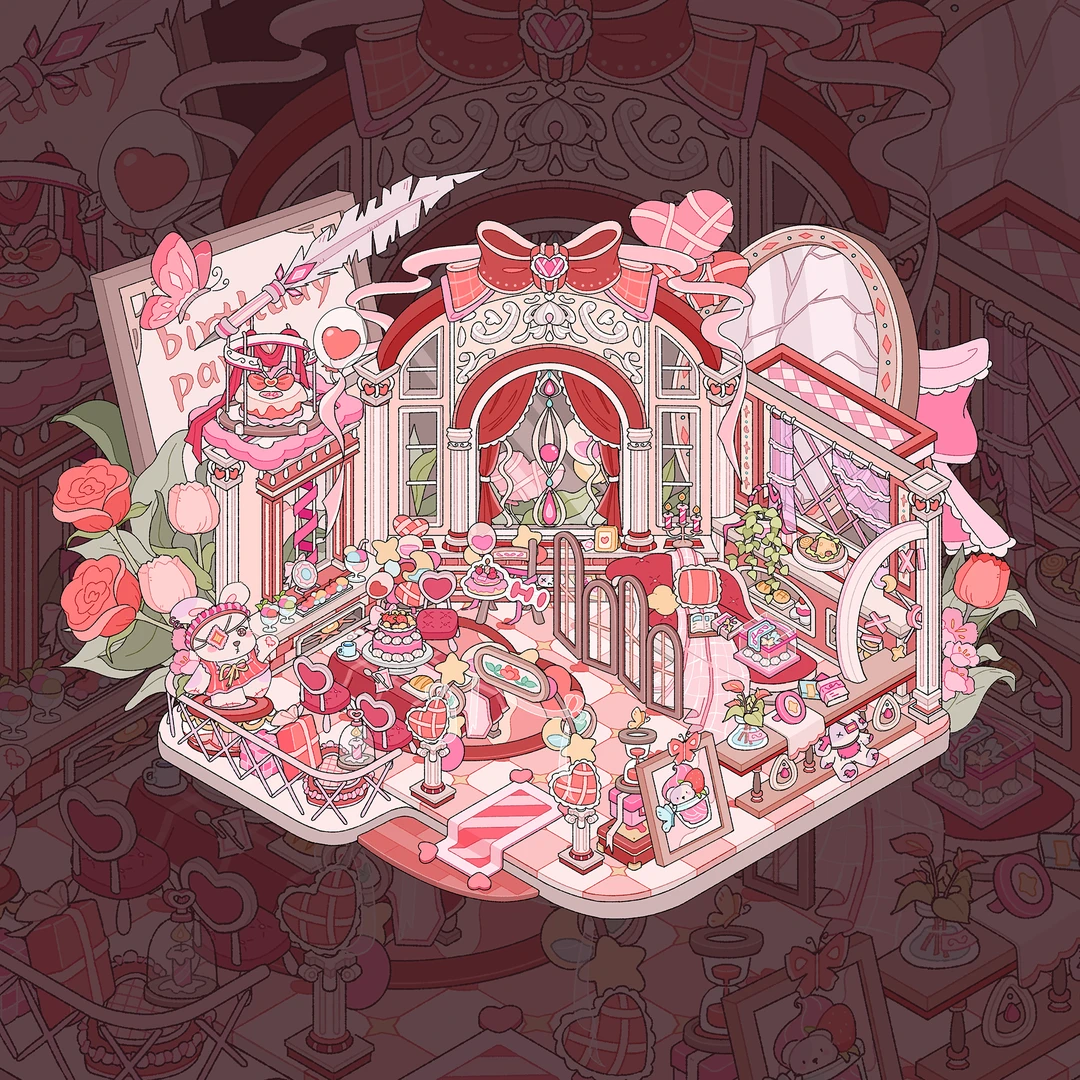 造景贴纸 ⭐【纸盒发货拒绝折角】 Gnocchiii 无人派对 微缩场景
