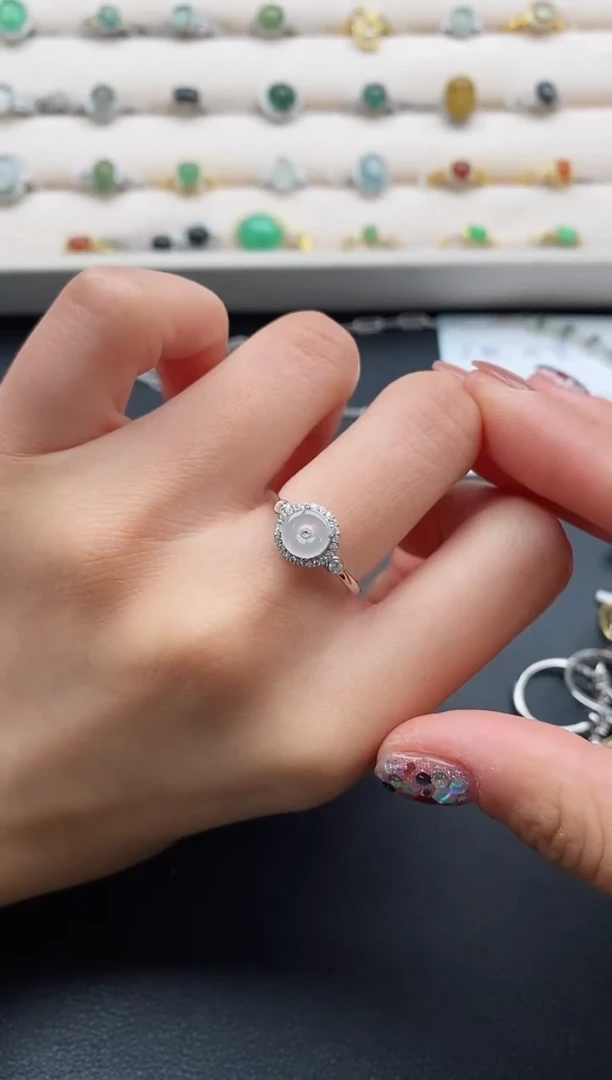 银S925镶嵌戒指翡翠111111111+1