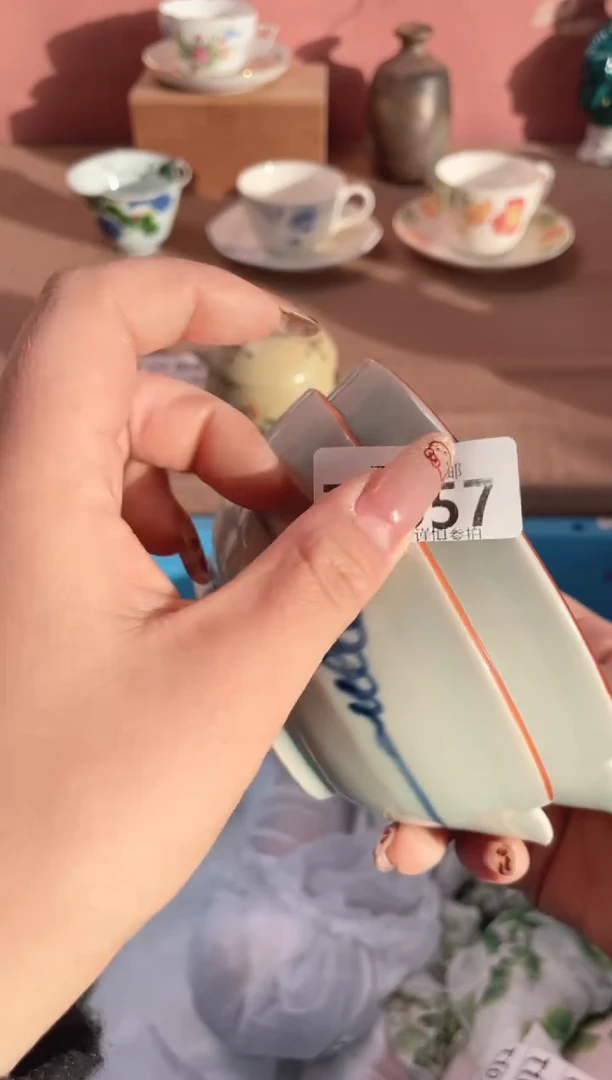 瓷片鱼*走瓷器瓷器T1057