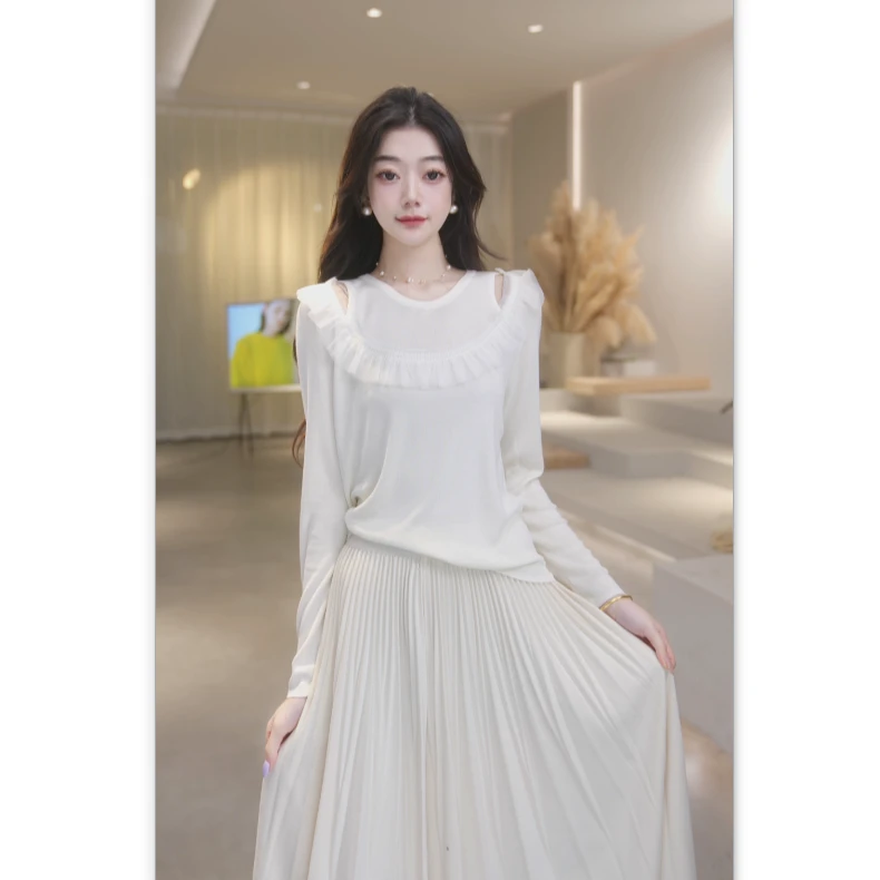 Basic House/百家好新款时尚百搭减龄长袖毛衣 B1324B50682