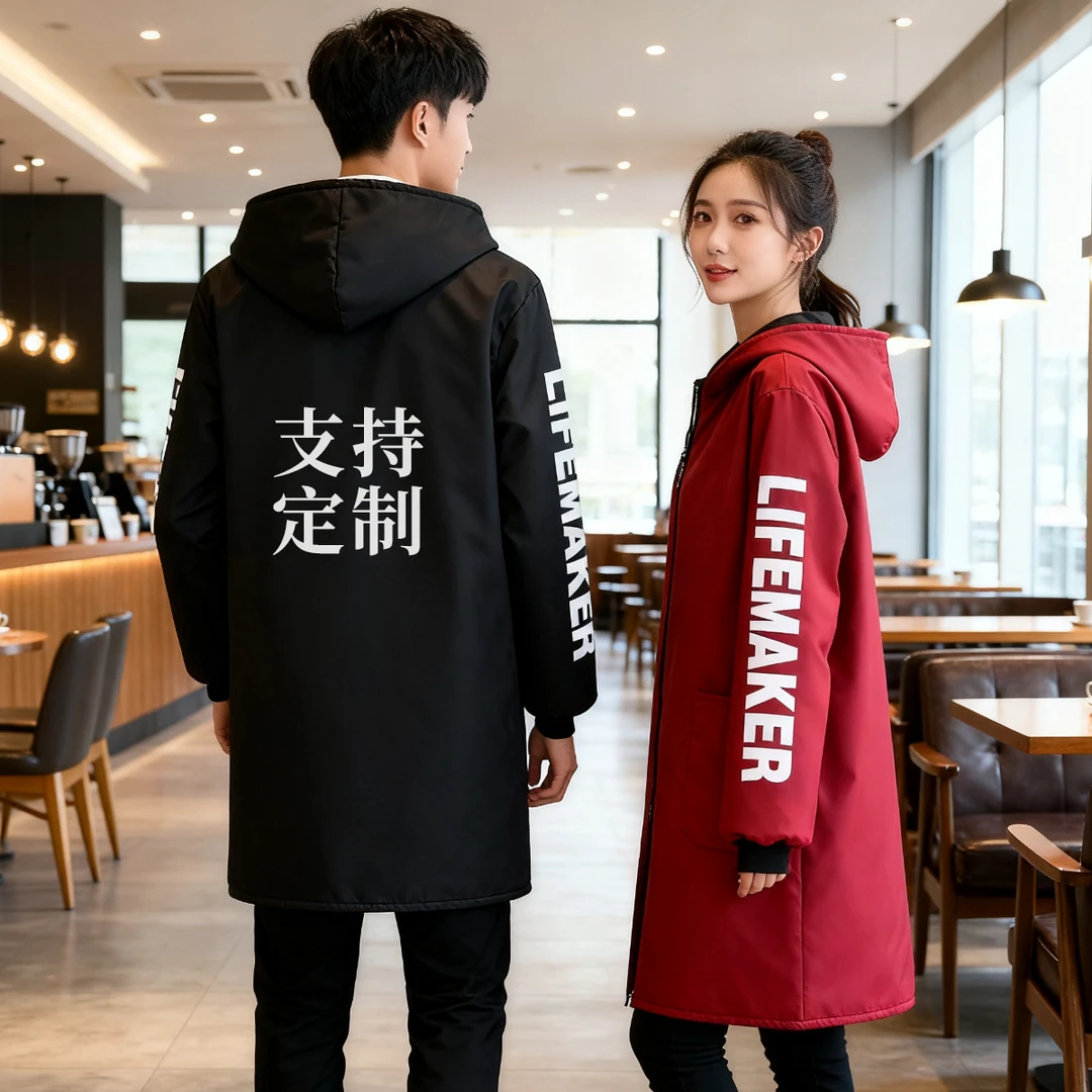 加绒保暖成人冬季厨房女罩衣防水防污耐脏餐饮家用工作服定制围裙