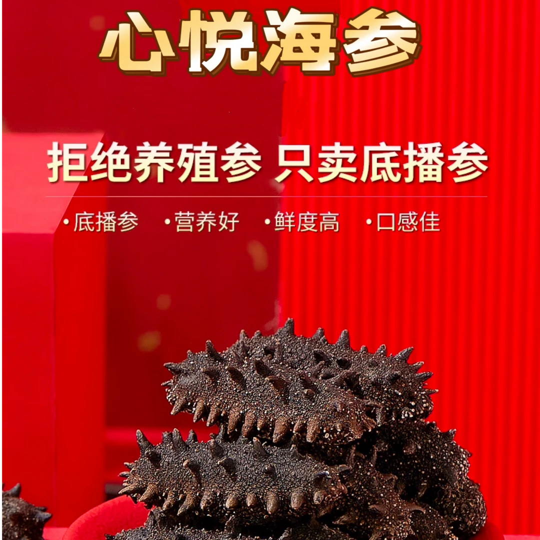 【国标淡干海参】大连辽刺参纯日晒干参80头左右/斤