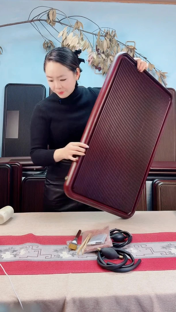 大*蓓千川红色茶盘80*50*5