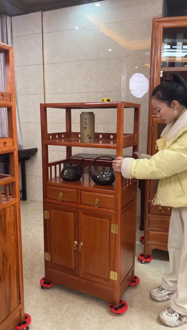 花梨木类端景台132高书柜