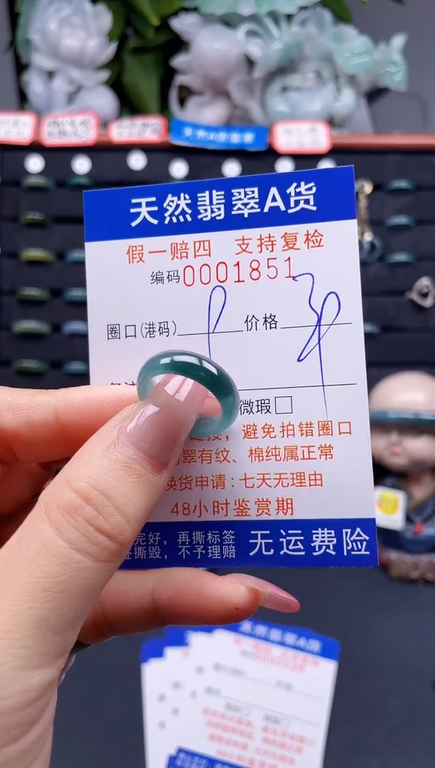 翡翠戒指未镶嵌9*1851