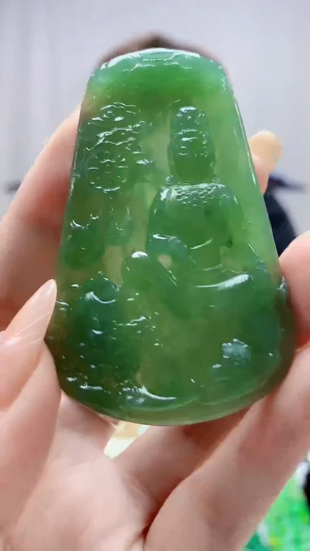 未镶嵌定制翡翠4868DD-毛货挂件121