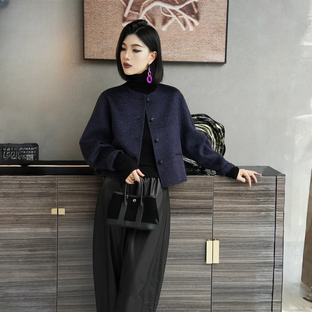 【松间步月】Z·R上品屋 轻奢风圆领单排扣百搭外套上衣