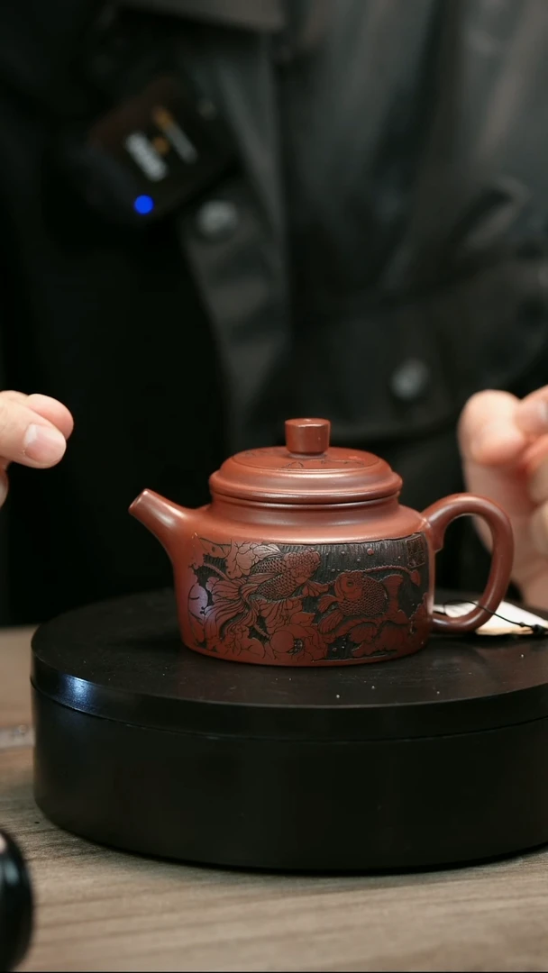 茶壶紫砂Z****?H2419李發香龙血砂荷气生财德中
