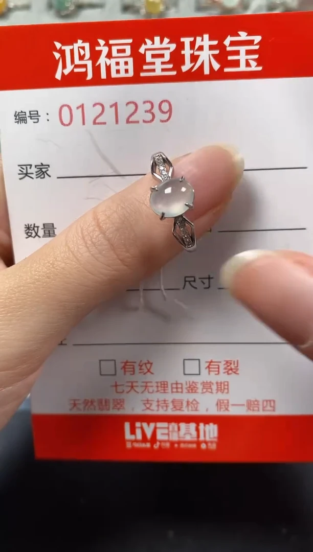 银S925镶嵌戒指翡翠1239
