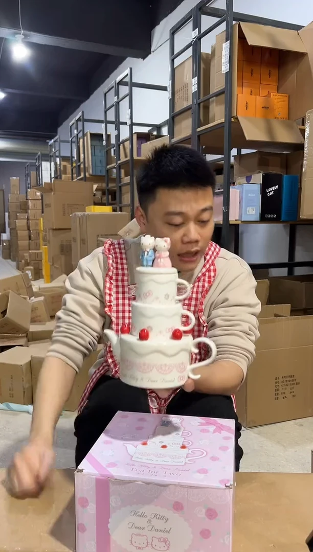 【闪购商品】杯原盒结婚kt蛋糕茶壶
