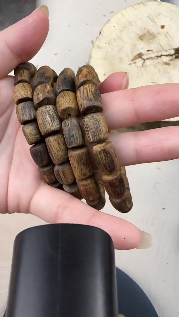 手串沉香0807白棋桶珠单圈多样性发一